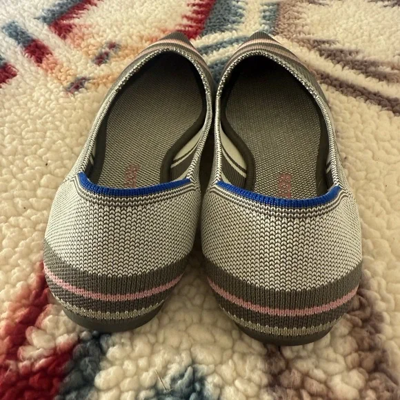 Rothy’s The Point Stripped Ballet Flats Size 8 - Picture 3 of 10